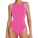 Avidlove Bodysuits for Women Crew Neck Sleeveless Body Suits Snap Closure Double Lined Tank Tops Bodysuit