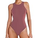 Avidlove Bodysuits for Women Crew Neck Sleeveless Body Suits Snap Closure Double Lined Tank Tops Bodysuit
