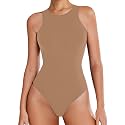 Avidlove Bodysuits for Women Crew Neck Sleeveless Body Suits Snap Closure Double Lined Tank Tops Bodysuit