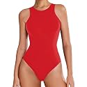 Avidlove Bodysuits for Women Crew Neck Sleeveless Body Suits Snap Closure Double Lined Tank Tops Bodysuit