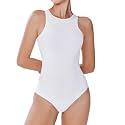 Avidlove Bodysuits for Women Crew Neck Sleeveless Body Suits Snap Closure Double Lined Tank Tops Bodysuit