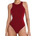 Avidlove Bodysuits for Women Crew Neck Sleeveless Body Suits Snap Closure Double Lined Tank Tops Bodysuit
