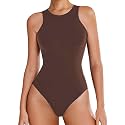 Avidlove Bodysuits for Women Crew Neck Sleeveless Body Suits Snap Closure Double Lined Tank Tops Bodysuit