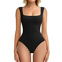 Avidlove Bodysuits for Women Square Neck Body Suit Double Lined Tank Top Bodysuit Soft
