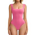 Avidlove Bodysuits for Women Square Neck Body Suit Double Lined Tank Top Bodysuit Soft