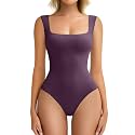 Avidlove Bodysuits for Women Square Neck Body Suit Double Lined Tank Top Bodysuit Soft