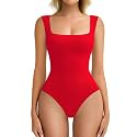 Avidlove Bodysuits for Women Square Neck Body Suit Double Lined Tank Top Bodysuit Soft