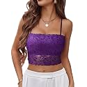 Avidlove Bralettes for Women Lace Spaghetti Strap Tank Top Tube Slim Basic Camisole