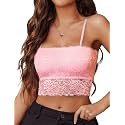 Avidlove Bralettes for Women Lace Spaghetti Strap Tank Top Tube Slim Basic Camisole