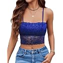 Avidlove Bralettes for Women Lace Spaghetti Strap Tank Top Tube Slim Basic Camisole