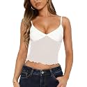 Avidlove Bralettes for Women Mesh Tank Top Slim Y2K Camisole See Through Sheer Bralette Party Club Top