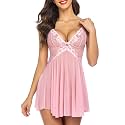 Avidlove Lace Babydoll Lingerie Sexy Mesh Exotic Chemise Sleepwer Side Slit
