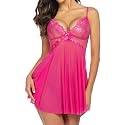 Avidlove Lace Babydoll Lingerie Sexy Mesh Exotic Chemise Sleepwer Side Slit