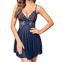 Avidlove Lace Babydoll Lingerie Sexy Mesh Exotic Chemise Sleepwer Side Slit