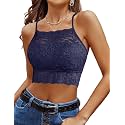 Avidlove Lace Bralette for Women High Neck Camisoles Racerback Double-Layered Crop Top