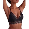 Avidlove Lace Bralette for Women Sexy Wireless Bralettes Black