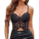 Avidlove Corset Tops for Women Lace Bustier Underwire Sexy Going Out Top