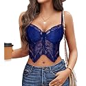 Avidlove Corset Tops for Women Lace Bustier Underwire Sexy Going Out Top
