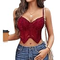 Avidlove Corset Tops for Women Lace Bustier Underwire Sexy Going Out Top