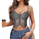 Avidlove Corset Tops for Women Lace Bustier Underwire Sexy Going Out Top