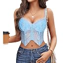 Avidlove Corset Tops for Women Lace Bustier Underwire Sexy Going Out Top
