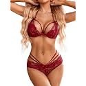Avidlove Lingerie Lace Babydoll 2 Piece Sexy Bra and Panty Sets