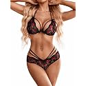 Avidlove Lingerie Lace Babydoll 2 Piece Sexy Bra and Panty Sets