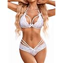 Avidlove Lingerie Lace Babydoll 2 Piece Sexy Bra and Panty Sets