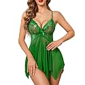 Avidlove Lingerie for Women Lace Babydoll Sleepwear Boudoir Outfits Plus Size Langeray XS-5XL
