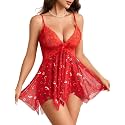 Avidlove Lingerie for Women Lace Babydoll Sleepwear Boudoir Outfits Plus Size Langeray XS-5XL
