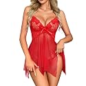Avidlove Lingerie for Women Lace Babydoll Sleepwear Boudoir Outfits Plus Size Langeray XS-5XL