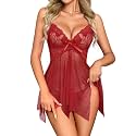 Avidlove Lingerie for Women Lace Babydoll Sleepwear Boudoir Outfits Plus Size Langeray XS-5XL
