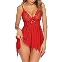 Avidlove Lingerie for Women Lace Babydoll Sleepwear Boudoir Outfits Plus Size Langeray XS-5XL