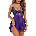 Avidlove Lingerie for Women Lace Babydoll Sleepwear Boudoir Outfits Plus Size Langeray XS-5XL