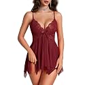 Avidlove Lingerie for Women Lace Babydoll Sleepwear Boudoir Outfits Plus Size Langeray XS-5XL