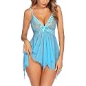 Avidlove Lingerie for Women Lace Babydoll Sleepwear Boudoir Outfits Plus Size Langeray XS-5XL