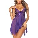 Avidlove Lingerie for Women Lace Babydoll Sleepwear Boudoir Outfits Plus Size Langeray XS-5XL