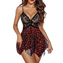 Avidlove Lingerie for Women Lace Babydoll Sleepwear Boudoir Outfits Plus Size Langeray XS-5XL
