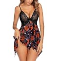 Avidlove Lingerie for Women Lace Babydoll Sleepwear Boudoir Outfits Plus Size Langeray XS-5XL