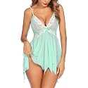 Avidlove Lingerie for Women Lace Babydoll Sleepwear Boudoir Outfits Plus Size Langeray XS-5XL