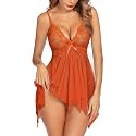 Avidlove Lingerie for Women Lace Babydoll Sleepwear Boudoir Outfits Plus Size Langeray XS-5XL