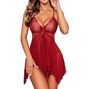 Avidlove Lingerie for Women Lace Babydoll Sleepwear Boudoir Outfits Plus Size Langeray XS-5XL