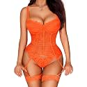 Avidlove Lingerie for Women Lace Corset and Panty Garter Lingerie Sets