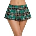 Avidlove Pleated Mini Skirt Low Rise Y2K Plaid Schoolgirl Skirts for Women