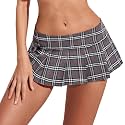 Avidlove Pleated Mini Skirt Low Rise Y2K Plaid Schoolgirl Skirts for Women