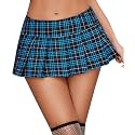 Avidlove Pleated Mini Skirt Low Rise Y2K Plaid Schoolgirl Skirts for Women