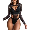 Avidlove Rave Outfits for Women Festival Sexy Lingerie Bodysuit 2 Piece