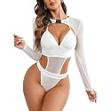Avidlove Rave Outfits for Women Festival Sexy Lingerie Bodysuit 2 Piece