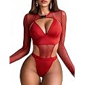 Avidlove Rave Outfits for Women Festival Sexy Lingerie Bodysuit 2 Piece