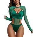 Avidlove Rave Outfits for Women Festival Sexy Lingerie Bodysuit 2 Piece